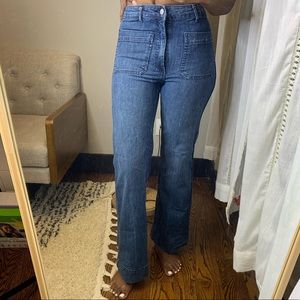 H&M Flare Leg High Waist Jean Trousers